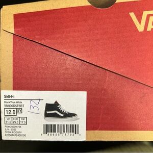 Vans Sk8-Hi Black and White Kid’s Shoes